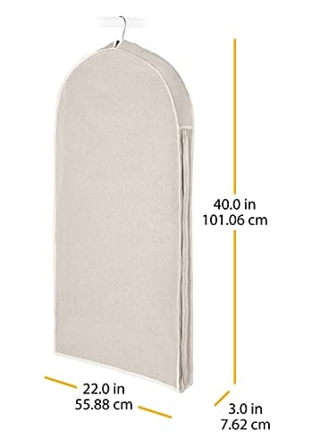 Whitmor Zippered Garment Bag Natural Linen, Large — view 2
