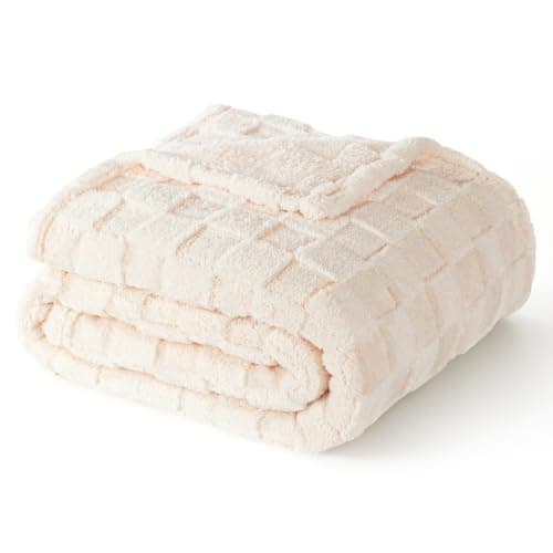 Exclusivo Mezcla Checkered Fleece Throw Blanket for Sofa Couch, 127x152 CM — view 2