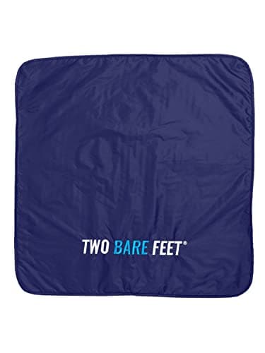 Two Bare Feet Portable Changing Mat for Surfing, Swimming, SUP & Watersports – Waterproof, Soft Sherpa Fleece, Roll-Up Design for Easy Travel & Outdoor Sports (Navy/Blue) — view 4