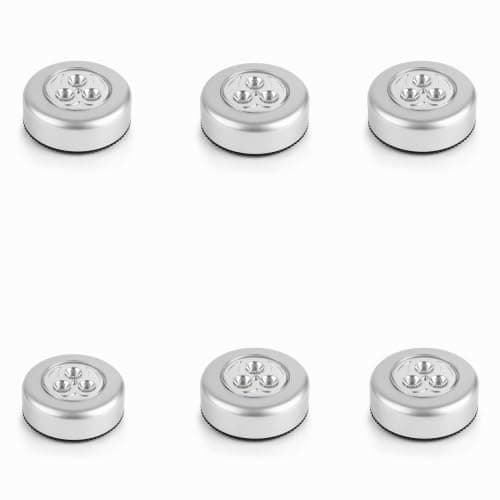 6 Pack Push Lights, Stick On Lights Touch LED, Battery Powered Tap Lights