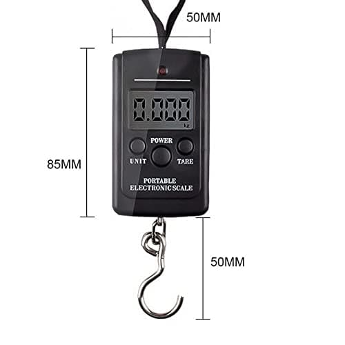 Nartel® Luggage Scales Portable Digital Scale Electronic Suitcase Scale Hanging Scales Luggage Weighing Scale 40 Killogram with Backlight with Tare Function Lightweight for Travel — view 3