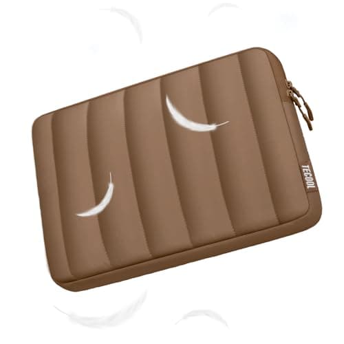 TECOOL Puffy 13 13.3 Inch Laptop Sleeve Macbook Neo Air Case,Brown — view 6