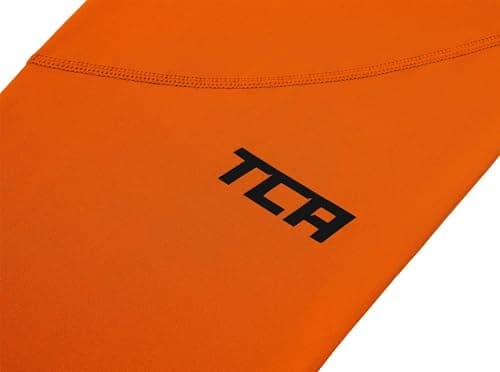 TCA Men Pro Performance Compression Leggings Thermal Base Layer Tights - Orange, XXL — view 2