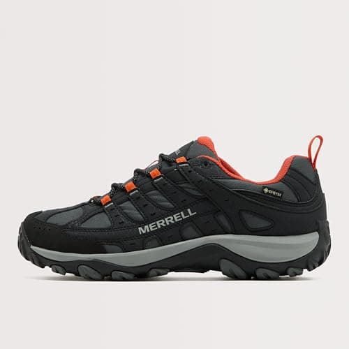 Merrell Men's Accentor Sport 4 Gore-TEX Walking Shoe, Waterproof, Suede and Mesh Upper, EVA Midsole, Rubber Outsole (Black/Red, UK Footwear Size System, Adult, Men, Numeric, Medium, 9) — view 2