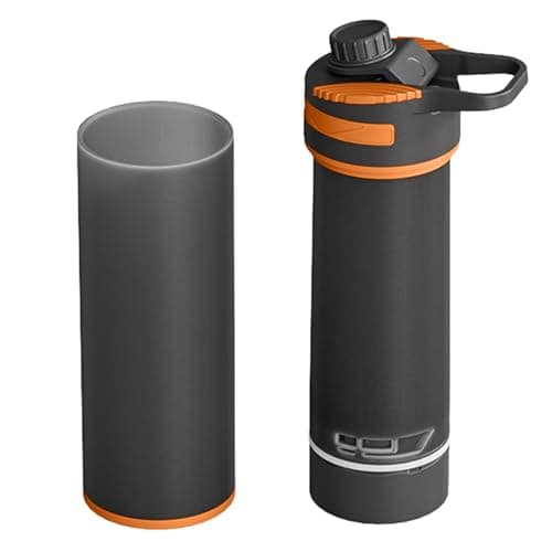Filtered Water Bottle,Ultra-Fine Filter,Replaceable Filter Cartridge, Portable Water Filter, Travel, Hiking & Camping for Clean Drinking Water (Orange) — view 4