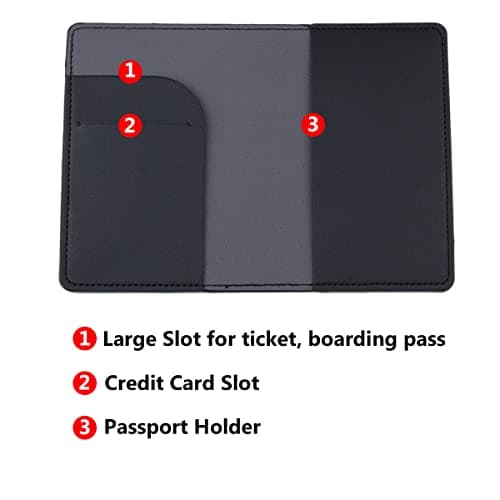 YYGOJOY Passport Holder Cover, PU Leather Passport Cover Case Organiser with Wallet for Credit Card, Money, Business Cards, Passport, Boarding Passes for Women Men (Green) — view 5