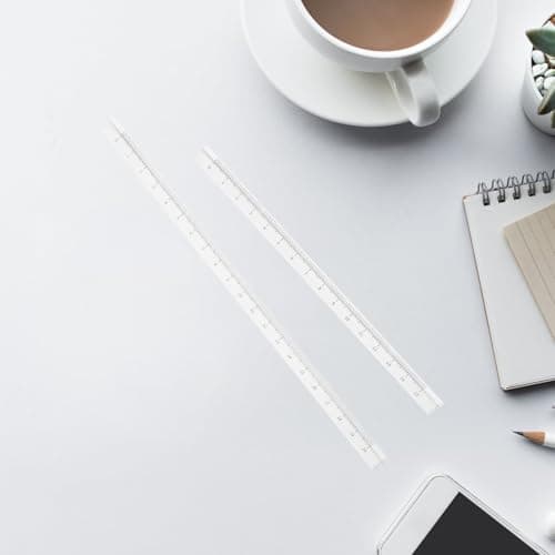 GRADENEVE Rulers School Ruler Set Portable for Architects and Engineers and 2pcs Multi-Functional Prism Design, Lightweight Plastic Measuring Tools for Back to School Party Outdoor — view 5