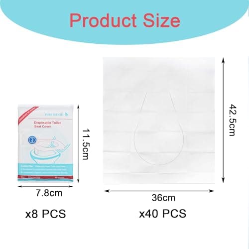 80 Pcs Disposable Toilet Seat Covers,Biodegradable Paper Toilet Flushable — view 2