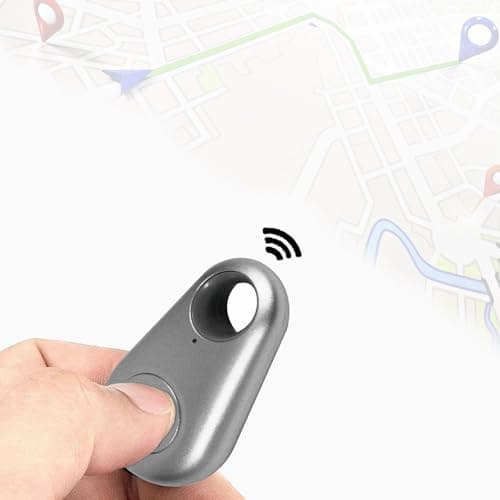 AQUARIUS Key Finder Anti-Lost Alarm with GPS Last Location Tracker, Bluetooth Mobile Phone Locator & Keyring Smart Tag for Wallet, Bags & Luggage, 2-Way Search & Selfie Remote - Silver — view 6