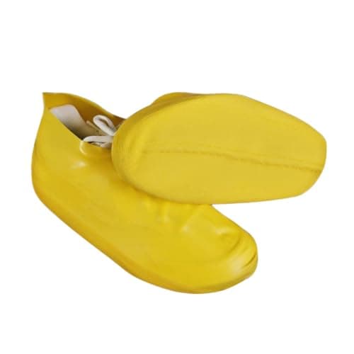 Waterproof Shoe Covers 1 Pair Latex Yellow for Outdoor Travel — view 3