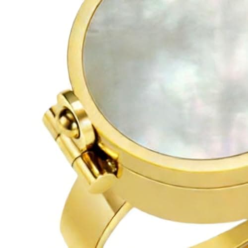 Portable Mini Lip Ring, Wearable Balm Holder Case, Pocket Container with Secure Lid, Refillable Alloy Accessory, Beauty Ring with Locket Style, Lip Care for Winter Travel — view 6