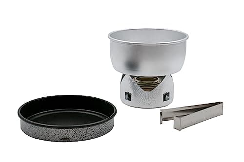 Trangia Mini 1 Person Cookset With Spirit Burner Complete Camping Cookware and Stove Set for Hiking, Backpacking, Fishing