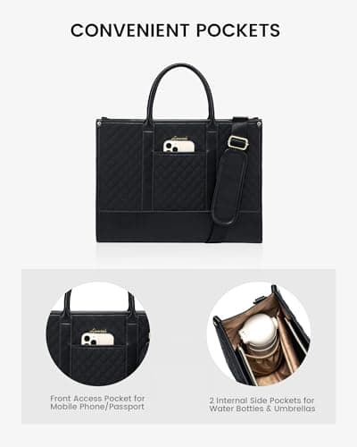 LOVEVOOK Laptop Bags for Women 15.6 Inch, Large Handbags Ladies Tote Bag — view 6
