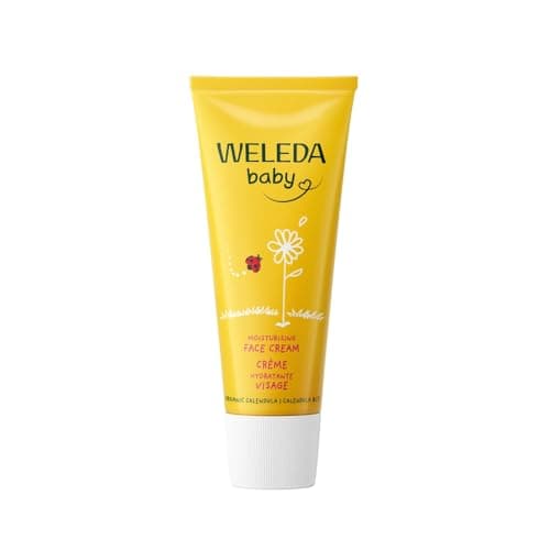 Weleda Baby Face Cream, Calendula Moisturiser, Moisturising Cream for Baby, Delicate Skin, Dermatologically Tested, Gentle Protection, Developed by Professionals, Lanolin, 50ml