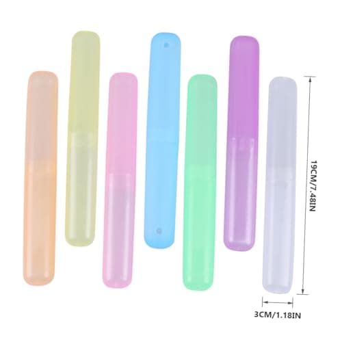Ciieeo Toothbrush Plastic Box Portable Tooth Brush es Case with 21pcs Breathable Storage Travel and Home — view 2
