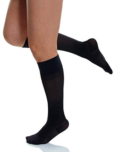 Divertd Compression Stockings for Women 70 Den 8-15 mmHg (Black, Small/Medium) — view 3