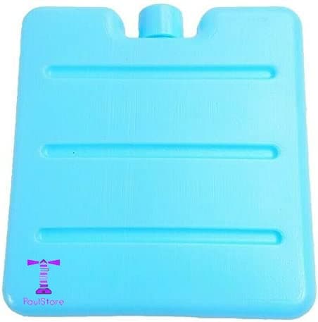 PaulStore Mini Reusable Ice Freezer Blocks (3-Pack) - Slim Gel Ice Packs for Kids & Adults Lunch Boxes - Travel Cooler Bag Accessories for Picnic, Work, and Travel