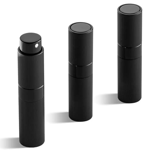 Toureal Travel Perfume Atomiser Refillable, 3Pcs Pinstripe Spray Bottle