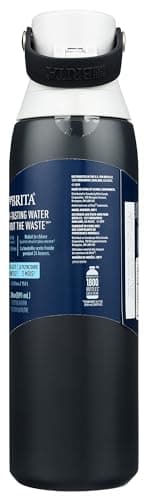 Brita Stainless Steel Premium Filtering Water Bottle, BPA-Free, Replaces 300 Plastic Water Bottles, Filter Lasts 2 Months or 40 Gallons, Includes 1 Filter, Kitchen Accessories, Carbon - 20 oz. — view 2
