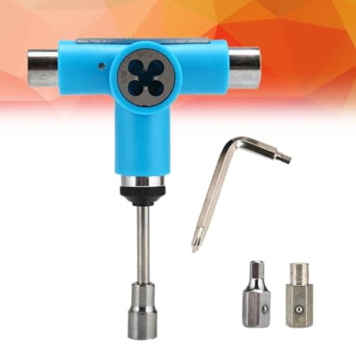 HEANUJJ Skateboard Tool Metal T-tool for Longboards Mini Skateboards Blue — view 3