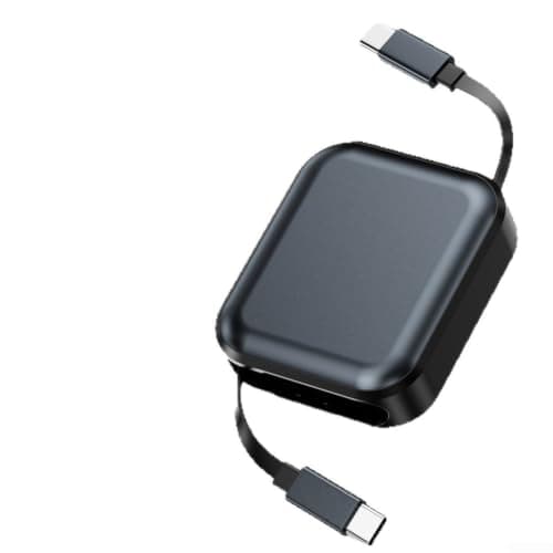 Portable Retractable Charging Cable 240W for Travel(Black) — view 3