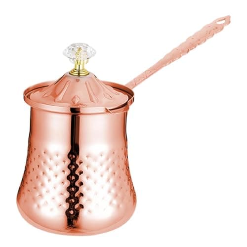KiBcsLic Rose Gold Coffee Pot with Lid And Handle, Professional, Comfortable Handle for Induction Hobs, Kitchen Helper, S
