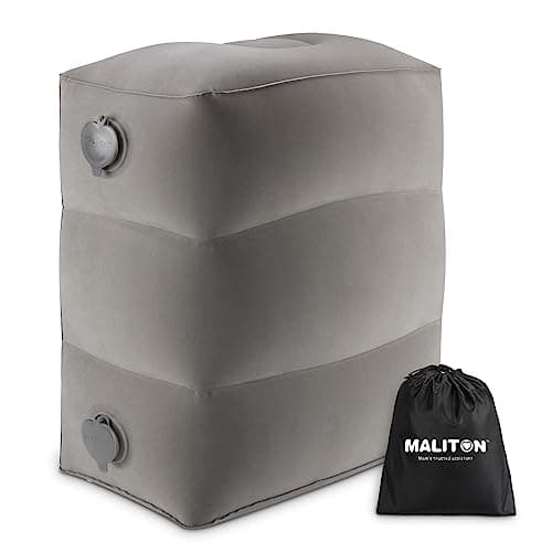 Maliton Airplane Footrest, Inflatable Foot Rest for Kids, Adjustable Height