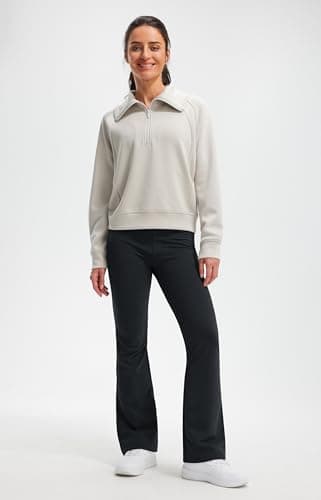 Libin Womens Fleece Lined Flared Leggings Thermal Trousers 31,Black M — view 3