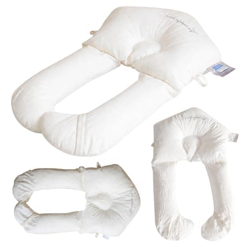 EcoGleam Soft and Cozy Pillow Breathable U-Shaped Head Support Pillow Removable and Washable Cover for Newborn Babies Sleeping Prevent Flat Head — view 2