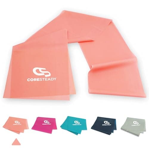 Coresteady Resistance Band For Men & Women - Exercise Band to Build Strength, Flexibility, Muscle & Tone - For Fitness, Stretching, Pilates, Physio & Yoga - With Exercise e-Guide