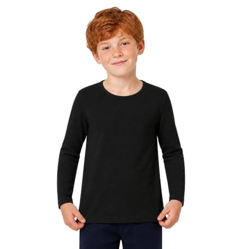 Baogaier Boys Thermal Tops Fleece Base Layer Winter Undershirt 9-10 Years