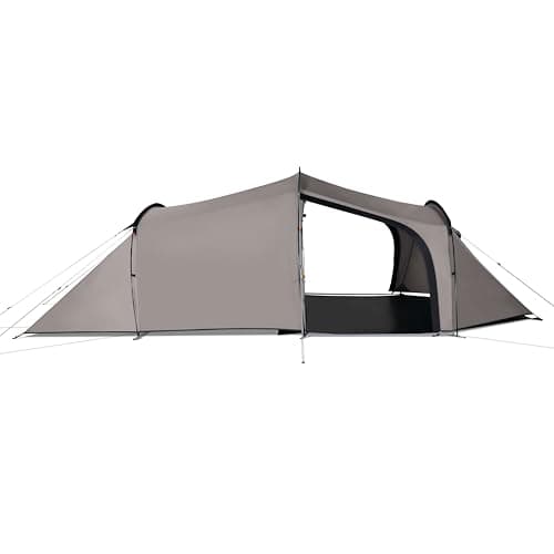 KAMPA Wanderlight Camping Tent – Lightweight Backpacking Tent with Pole Frame, Multiple Doors, 75D Waterproof Polyester Flysheet & Compact Pack Size - Trekking, Hiking, Camping (Mushroom, 3 Person) — view 4