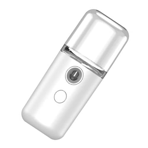 Odorkle Nano Facial Mist Sprayer, ABS USB Rechargeable Portable Face Humidifier, 150mAh Pocket Size Nano Hydration Device with 14 Minute Mist for Dry Skin Travel Office Spa (White) — view 2