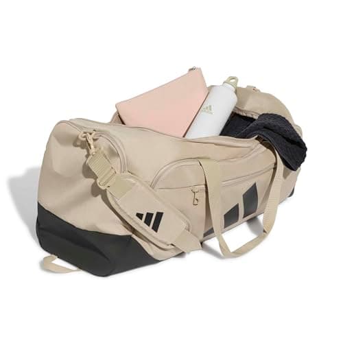adidas Unisex Training Defender Duffle Bag Medium Duffel_Bag, Khaki Three/Black, One Size — view 6
