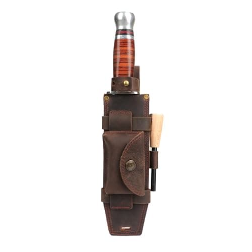 Leather Fixed Blade Knife Sheath for Belt Straight Knife Holster