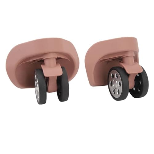 CFTGIW 2Pcs Luggage Wheels 360 Degree Rotating Quiet Antiwear ABS Rubber Suitcase Caster with Screws for Replacement Repair Rose Gold Wheels Strong with Can Bearing Luggage (Pink Gold) — view 3