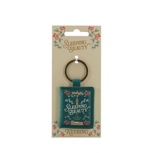 Half Moon Bay | Sleeping Beauty | Mini Book Keyring | Dark Green Faux Leather Purse Backpack Charm | Premium Literary Collection | Gift for Bookish Women — view 3