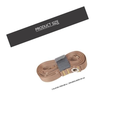 Camping Tent Rope Clothesline Strap with Sticky Band Brown — view 2