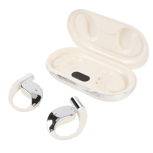 Hamwesh Translator Earbuds, AI Real Time Two Way Language Translation with Comfort Ear Hook Design 8 Hours Battery Life Bluetooth 5.4 Stable Connection, Language Translator Device for (Beige) — view 3
