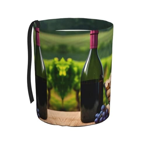 MDATT Wine Bottle Corks Grapes Car Trash Can Leak-Proof Organizer For Long Road Trips And Family Vacations