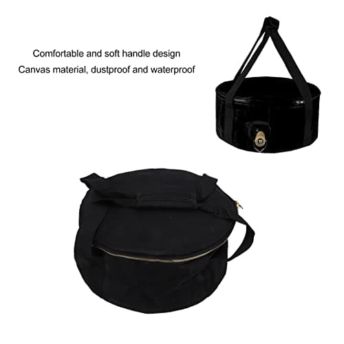 CLZothique Side-Opening Canvas Pot Bag, Camping Cookware 30.5 cm (Black) — view 3
