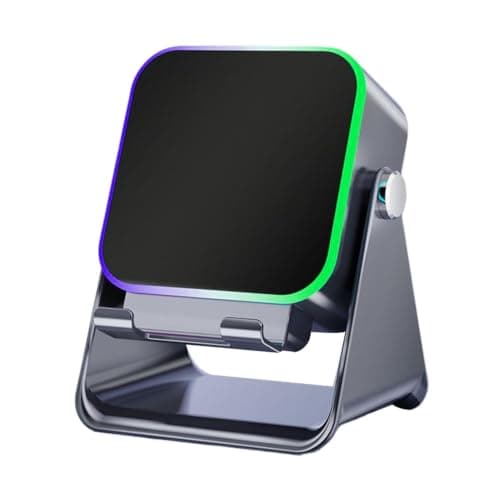 Induction Speaker, Audio Station with Light, 10W Phone Holder Charger Speaker, Versatile Audio Stand & Charger Induction Speakers for Birthday Travel Home Men Women