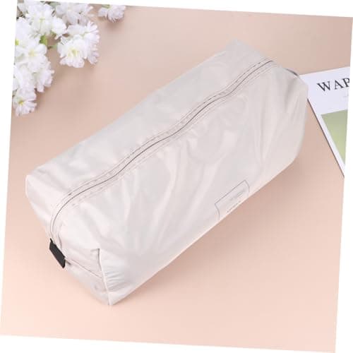 JEWEDECO Portable Shoe Bag Foldable Travel Shoe Pouch for 2-3 Pairs Waterproof Polyester Organiser for Sports and Travel Khaki — view 6