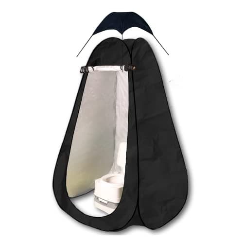 Portable Outdoor Instant Pop Up Tent Privacy Camping Shower Toilet Changing Room (Black)