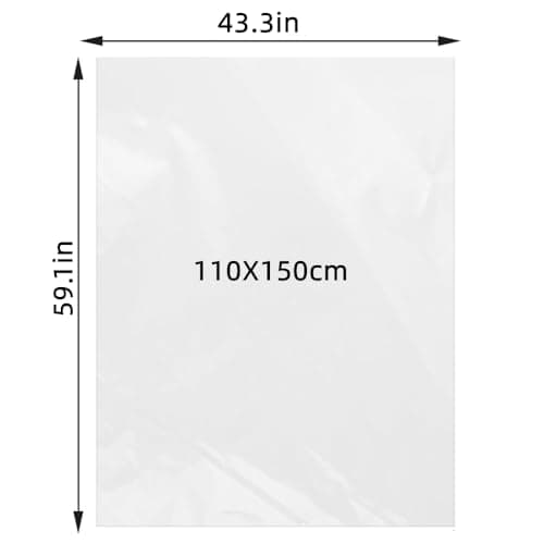 3PCS 110x150cm Extra Large Clear Plastic Storage Bags Thickened Flat Pocket — view 2