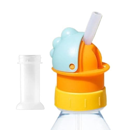 Water Bottle Spout Cover with Straw Reusable Leak Proof Replacement Top