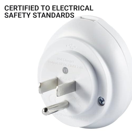 Go Travel UK to USA Plug Adapter with USB-A Port, earthed & compact — view 3