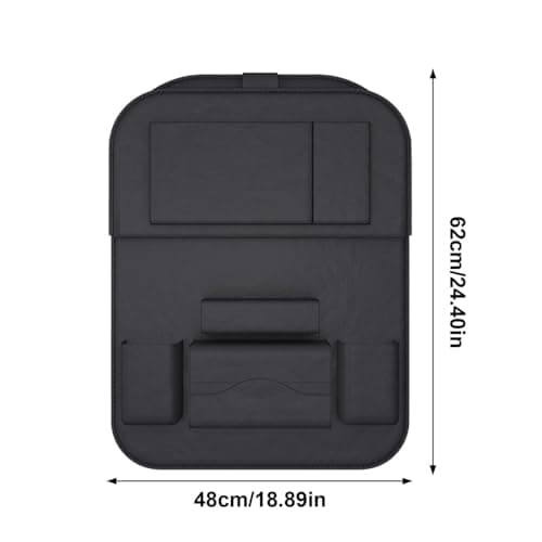Car Organizer - Car Storage Bag with Folding Table, Faux Leather Car Organizer, Travel Storage Bag with Multiple Compartments, Car Seat Backrest Protection — view 6
