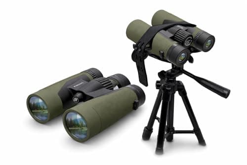 PURSUAL 10x42 Compact Binoculars for Adults High Power With Binocular Adapter Bundle