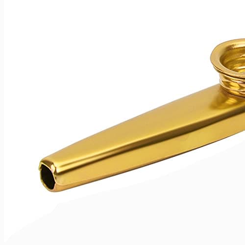 aqxreight Aluminum Alloy Kazoo Musical Instrument for Adults & Kids, Portable Humming Kazoo for Guitar Ukulele Jam Sessions, Travel Companion, No Music Needed (Gold) — view 4
